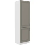 Szafki kuchenne - Szafka Dolna Słupek Wysoki Pod Zabudowę Lodówki 60 LO-210 2F Stilo Clay Grey Stolarz Lempert Biały Mat - miniaturka - grafika 1