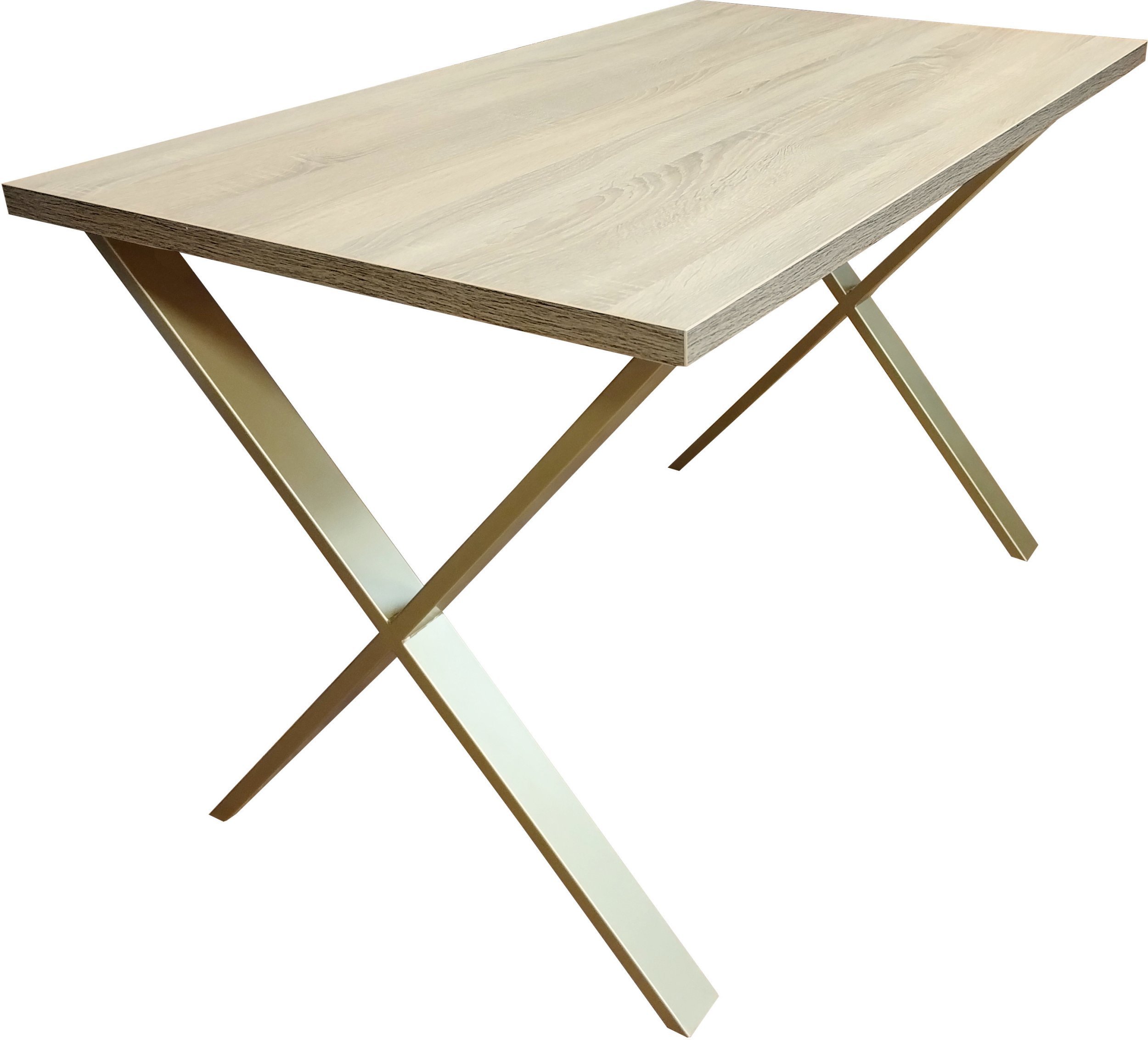 Stół do salonu kuchni 70x120x28 LOFT X złoty Dąb Sonoma