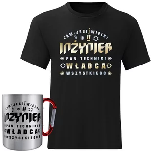 ZESTAW DLA INŻYNIERA KOSZULKA MĘSKA OBRONA INŻYNIER L + KUBEK METALOWY KOMPLET - Koszulki męskie - miniaturka - grafika 1