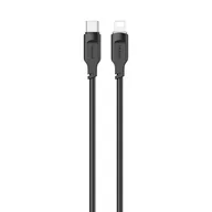 Kable - USAMS Kabel USB-C na Lightning PD Fast Charging Lithe Series 1,2m 20W czarny/black SJ566USB01 (US-SJ566) - miniaturka - grafika 1