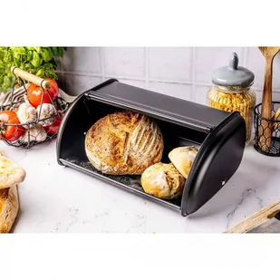 CHLEBAK STALOWY 44CM MATOWY CZARNY KINGHOFF KH-1834 - Chlebaki - miniaturka - grafika 3