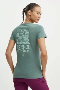 Koszulki sportowe damskie - Mammut t-shirt Massone damski kolor zielony - grafika 1