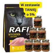 Sucha karma dla kotów - DOLINA NOTECI Rafi Cat karma sucha dla kota z kurczakiem 7kg + Leopold Pasztetowy mus 6x330g - miniaturka - grafika 1