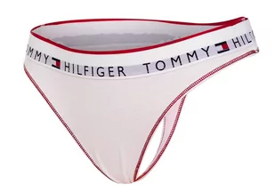 TOMMY  HILFIGER MAJTKI DAMSKIE STRINGI THONG WHITE UW0UW02813 YBR - Rozmiar: S - Majtki damskie - miniaturka - grafika 1