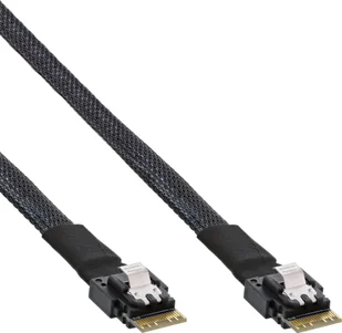 InLine InLine® Slim SAS Kabel, SFF-8654 zu SFF-8654, 24Gb/s, 0,5m - Kable komputerowe i do monitorów - miniaturka - grafika 1