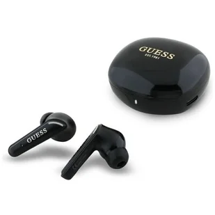 GUESS Flat Classic Logo Electroplated Czarny - Słuchawki - miniaturka - grafika 1