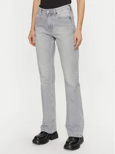 Calvin Klein Jeansy K20K208112 Szary Flared Leg - Spodnie damskie - miniaturka - grafika 1