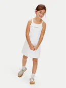 Sukienki i spódniczki dla dziewczynek - Calvin Klein Sukienka letnia Skater LVCKSJH08G Biały Regular Fit - miniaturka - grafika 1