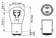 Żarówki samochodowe - Magneti Marelli Żarówka, żwiatło STOP 008528100000 - miniaturka - grafika 1