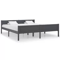 Łóżka - vidaXL Lumarko Rama łóżka z litego drewna sosnowego, szara, 180 x 200 cm 322129 - miniaturka - grafika 1
