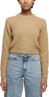 Bluzy damskie - Urban Classics Damska bluza damska Short Waffle Sweater Warm Sand 5XL, Ciepły piasek, 5XL - miniaturka - grafika 1