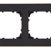 Klawisze i ramki - Ramka poczwórna Simon 55 Duo czarna złota Kontakt Simon - miniaturka - grafika 1