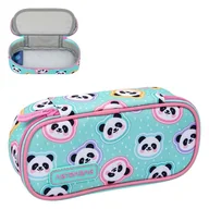 Piórniki - Astra Piórnik Szkolny Saszetka Z Wewnętrzną Klapką Etui Na Przybory Szkolne Minty Pandas - miniaturka - grafika 1