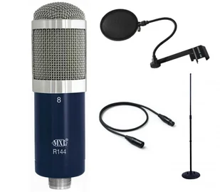 MXL R144 + Statyw + Pop filtr + kabel 3m ♦ 30 DNI NA ZWROT ♦ GWARANCJA DOOR-TO-DOOR ♦ SZYBKA WYSYŁKA - Mikrofony estradowe - miniaturka - grafika 1