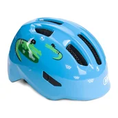 Kaski rowerowe - Kask rowerowy dziecięcy niebieski ABUS rozmiar M 50-55 cm - miniaturka - grafika 1