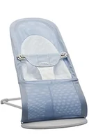 Skoczki dla dzieci - BabyBjörn 005143 Bouncer Balance miękki, jasnoszary ramka, siatka, błękitny/biały - miniaturka - grafika 1