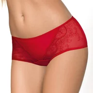 Majtki damskie - Szorty Damskie z Koronką Seksowne Dopasowane Polski Producent Czerwone XXL - miniaturka - grafika 1