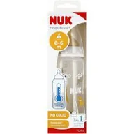 Butelki dla niemowląt - Nuk Butelka z wskaźnikiem temp. 0-6m First Choice popielata 10741927 300 ml - miniaturka - grafika 1