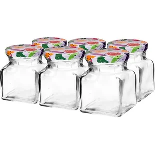 Browin Słoik kwadratowy 120 ml fi53/4 zakrętka - 6 szt. - Pojemniki kuchenne - miniaturka - grafika 1