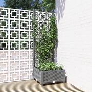 Donice - Donica ogrodowa z kratką, jasnoszara, 40x40x121,5 cm, PP Lumarko - miniaturka - grafika 1