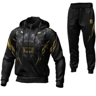 Bluzy sportowe męskie - Extreme Hobby Dres Sportowy Black Panther Komplet - miniaturka - grafika 1