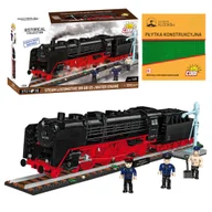 Klocki - Klocki Cobi 6286 Lokomotywa Steam Locomotive Dr Br 03 & Water Crane Hc Executive Edition 2721 El. + Płytka - miniaturka - grafika 1