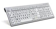Klawiatury - Logickeyboard LargePrint klawiatura Uniwersalne USB ĄŽERTY Francuski Biały LKB-LPRNTBW-AJPU-FR - miniaturka - grafika 1
