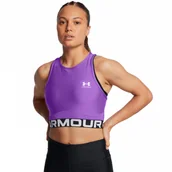 Koszulki i topy damskie - Damski top treningowy Under Armour Heatgear Rib Tank - fioletowy - miniaturka - grafika 1