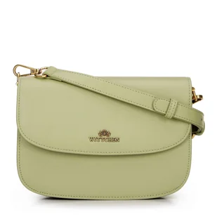 Damska crossbody ze skóry naturalnej zielona - Torebki damskie Damska crossbody ze skóry naturalnej zielona - Torebki damskie - miniaturka - grafika 1