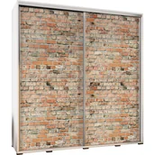 Szafy - Szafa 205 z Grafiką Cegła Penelopa Maridex Dąb Sonoma - miniaturka - grafika 1