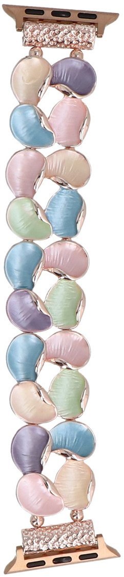 GlacierX bransoleta do smartwatcha Gleam Petals Stretch Bracelet Cotton Candy do Apple Watch 38/40/41mm Pastelowa