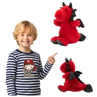 Maskotki i pluszaki - Pluszowy Smok Szymek Czerwony Maskotka Przytulanka Captain Mike - miniaturka - grafika 1
