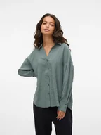 Bluzki damskie - Vero Moda Koszula w kolorze niebieskoszarym - miniaturka - grafika 1