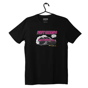Czarny T-shirt koszulka TOYOTA AE86 PINK-XS - Odzież do sportów motorowych - miniaturka - grafika 1