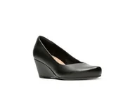 Półbuty damskie - Clarks Flores Tulip [Black Leather] - Rozmiar 40 - miniaturka - grafika 1