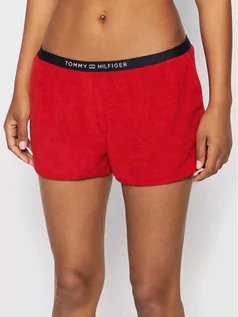 Sukienki - Tommy Hilfiger Szorty plażowe UW0UW03788 Czerwony Regular Fit - grafika 1