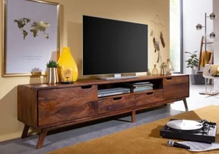 MALMO 2 Szafka RTV #123 Palisander olejowany 220x40x48 cm - Szafki RTV - miniaturka - grafika 1