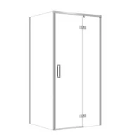 Kabiny prysznicowe - Kabina prysznicowa Cersanit Larga 100x80x195 prostokątna prawa chrom transparentne S601-310 - miniaturka - grafika 1