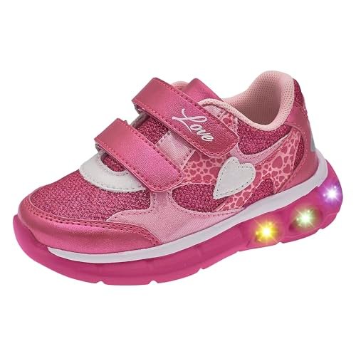 Chicco Trampki ze światłami, buty dziecięce, różowe, 31 EU, Różowy, 31 EU