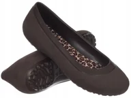 Baleriny - BALERINY DAMSKIE CROCS MAMMOTH LEOPARD LINED FLAT16203-2L3 brązowe 34-35 - miniaturka - grafika 1