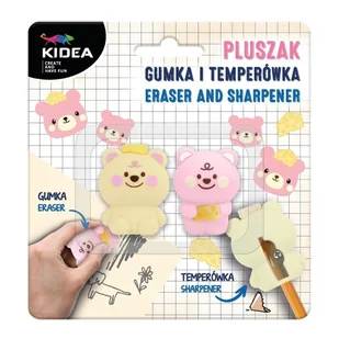 Gumka i temperówka Pluszak Kidea - Przybory szkolne - miniaturka - grafika 1