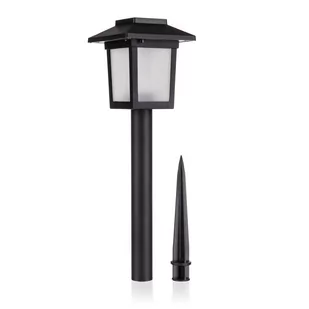 Happy Green Lampa solarna 8 x 8 x 37 cm,  czarny - Lampy ogrodowe - miniaturka - grafika 1