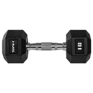 Hantle i ciężarki - HMS Hantla gumowana Hex Pro 8 kg 17-66-113 - miniaturka - grafika 1