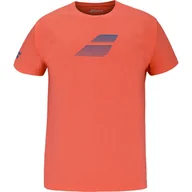 Koszulki sportowe męskie - Koszulka męska Babolat Exercise Big Flag Tee Men Hot Coral M - miniaturka - grafika 1