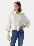 Koszule damskie - Vero Moda Koszula Natali 10279685 Biały Standard Fit - miniaturka - grafika 1