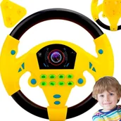 Samochody i pojazdy dla dzieci - Kierownica Symulator Jazdy Autem Zabawka Interaktywna Dla Dzieci Dźwięk - miniaturka - grafika 1
