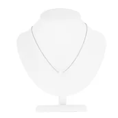 Naszyjniki - Srebrny naszyjnik z opalizującą kuleczką pr. 925 - miniaturka - grafika 1