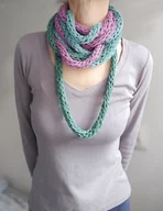 Apaszki i szaliki damskie - Wiosenny szal zamotka chusta naszyjnik bawełniany - miniaturka - grafika 1