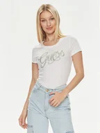 Koszulki i topy damskie - Guess T-Shirt W4GI30 J1314 Biały Slim Fit - miniaturka - grafika 1