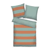 Pościel - Tom Tailor Pościel bawełniana Warm Coral & Fresh Sage, 200 x 220 cm, 2x 80 x 80 cm, 200 x 220 cm, 2 szt. 80 x 80 cm - miniaturka - grafika 1